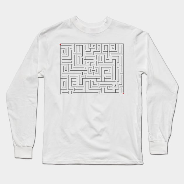 Rectangle maze Long Sleeve T-Shirt by CheezeDealer